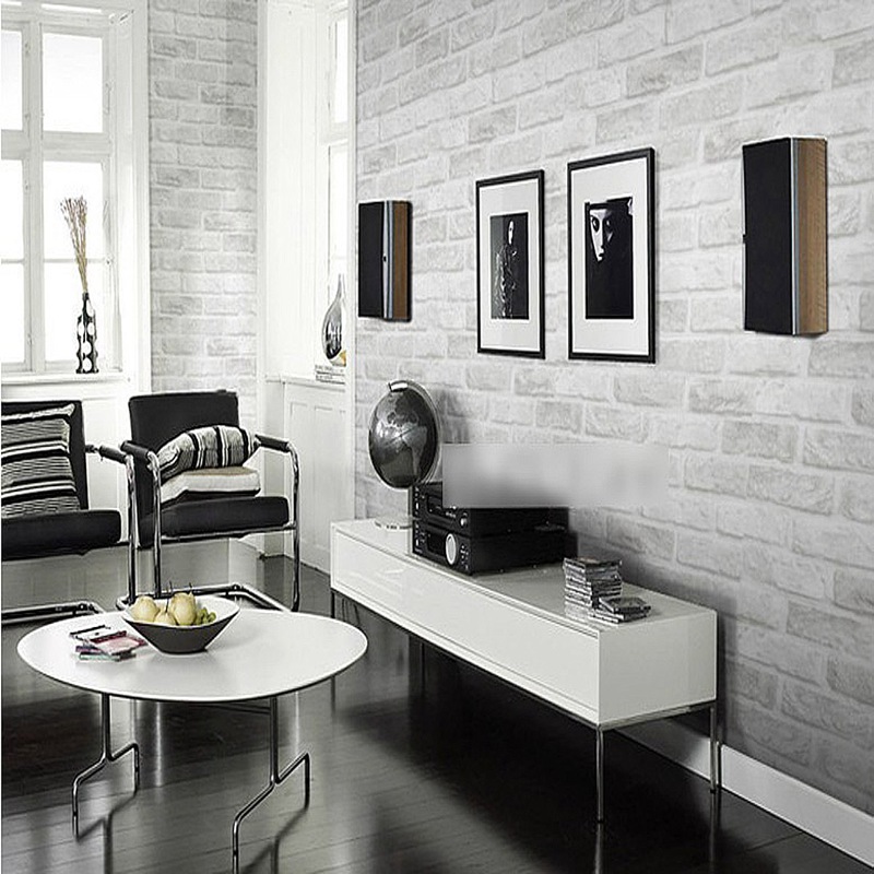 home decoration white grey textured 3d brick pattern wallpaper roll wallpaper home improvement 10 * 0.53m home decoration white grey textured 3d brick pattern wallpaper roll wallpaper home improvement 10 * 0.53m