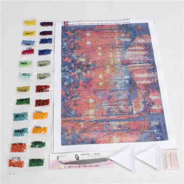 modern 5d full drill diamond painting kit mosaic street embroidery cross stitch patchwork accessories home office decoration