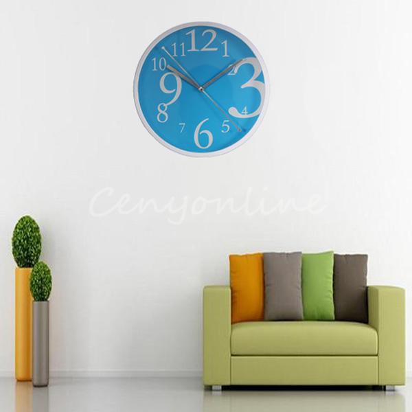 modern design 3 colors lovely sweet large circular quartz round wall clock for home kitchen bedroom office living room study