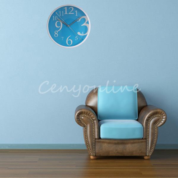 modern design 3 colors lovely sweet large circular quartz round wall clock for home kitchen bedroom office living room study