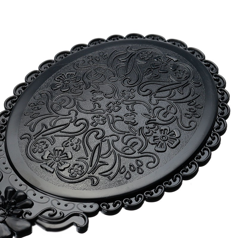 modern design l ladies floral repousse cosmetic vintage mirror cute girl hand make up oval hand held makeup beauty dresser