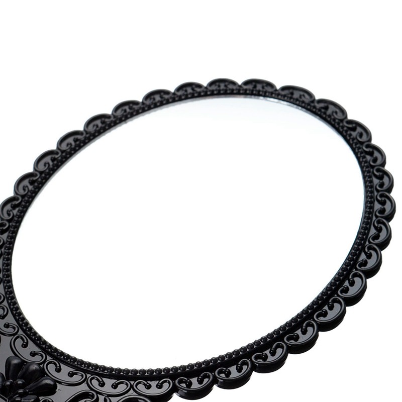 modern design l ladies floral repousse cosmetic vintage mirror cute girl hand make up oval hand held makeup beauty dresser