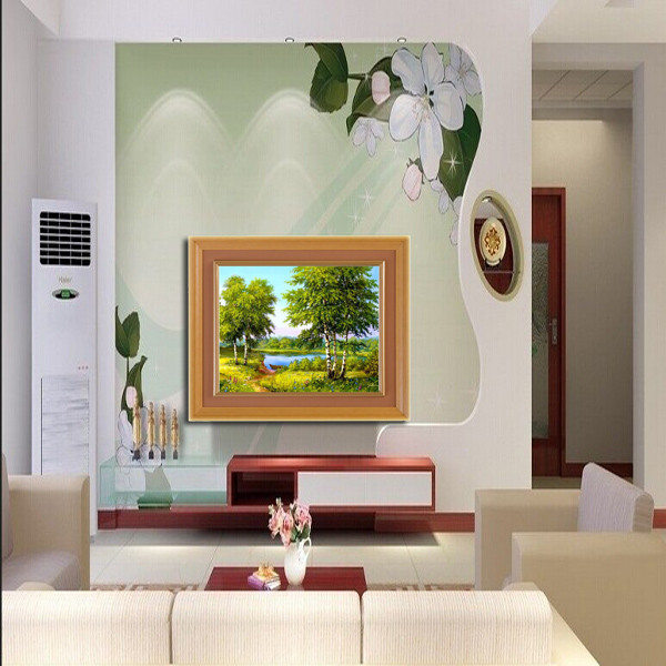 modern design modern design beautiful trees needlework diy painting cross stitch square diamond embroidery 5d home decoration
