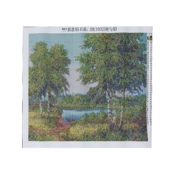 modern design modern design beautiful trees needlework diy painting cross stitch square diamond embroidery 5d home decoration