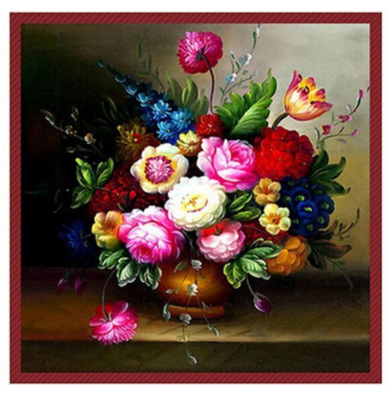 modern needlework diy dmc cross stitch sets for embroidery kits precise printed oil painting vase 3d counted cross-stitching modern needlework diy dmc cross stitch sets for embroidery kits precise printed oil painting vase 3d counted cross-stitching