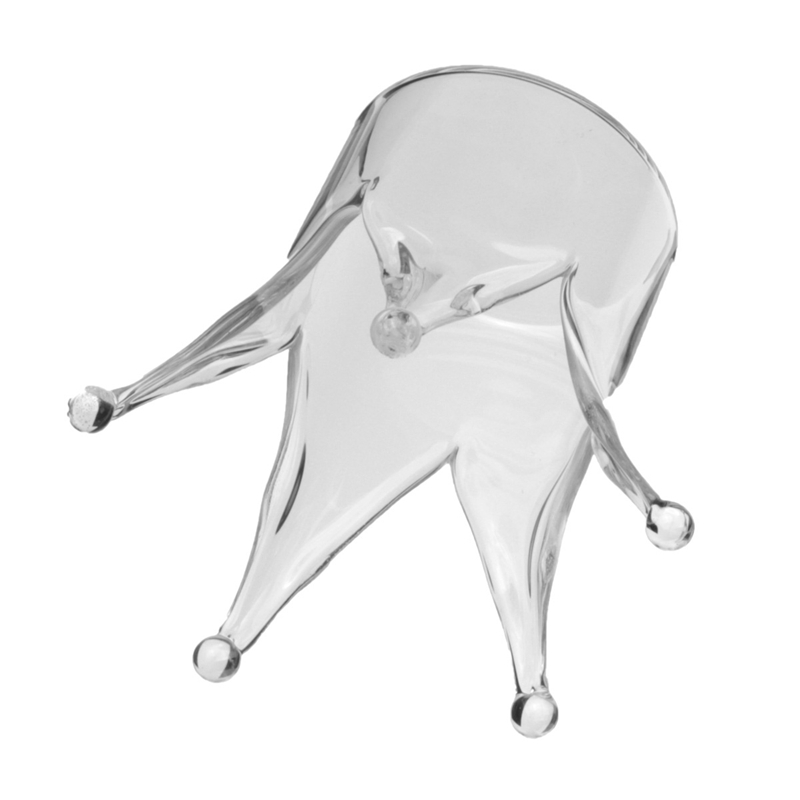 modern style beautiful design transparent crown shape glass candle holder wedding home with one candle