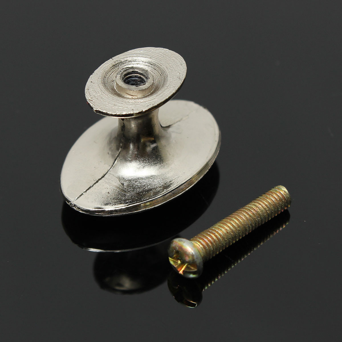 new 30mm stainless steel zinc satin knob pull handle kitchen cabinet hardware +screw