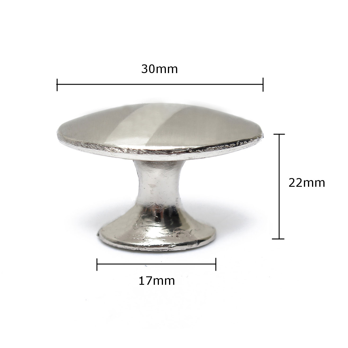 new 30mm stainless steel zinc satin knob pull handle kitchen cabinet hardware +screw