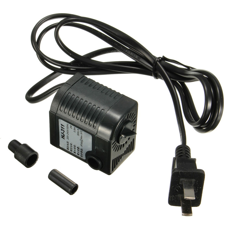 new 80gph 2w adjustable aquarium fish tank mini submersible pump with suckers