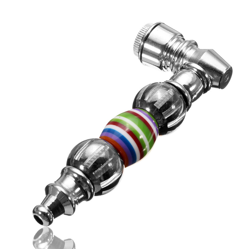 new arrival 10cm fashion ceramic high-grade metal pipe portable pipe smokable attractive metal smoking pipes novelty gift