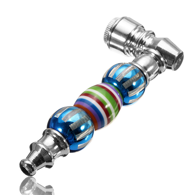 new arrival 10cm fashion ceramic high-grade metal pipe portable pipe smokable attractive metal smoking pipes novelty gift