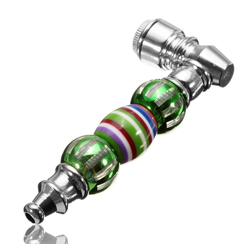 new arrival 10cm fashion ceramic high-grade metal pipe portable pipe smokable attractive metal smoking pipes novelty gift