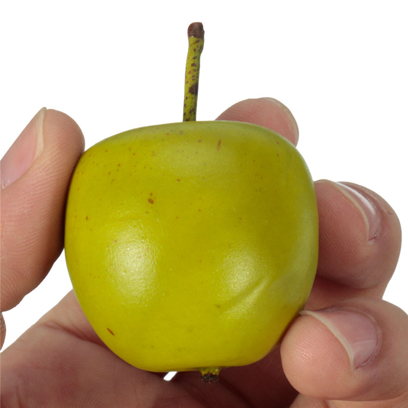 new arrival 10pcs home fake green mini apple foam artificial decorative fruit house party model kitchen decor