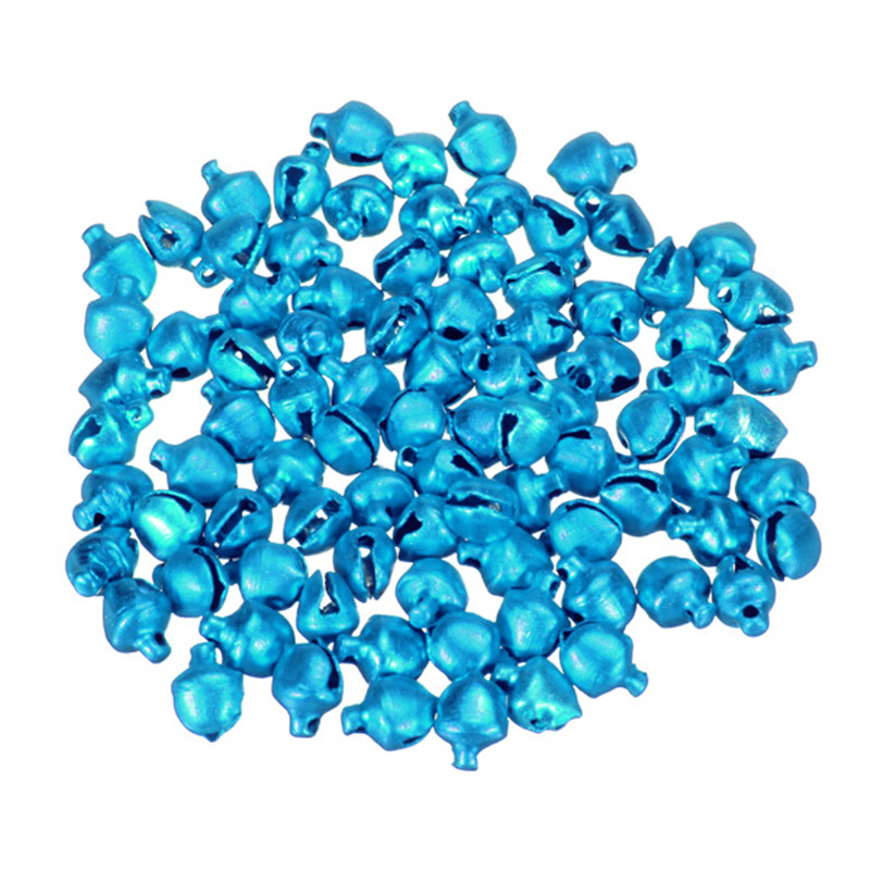 new arrival 200pcs/lot iron loose beads small jingle bells diy handmade crafts christmas colorful decoration pendants