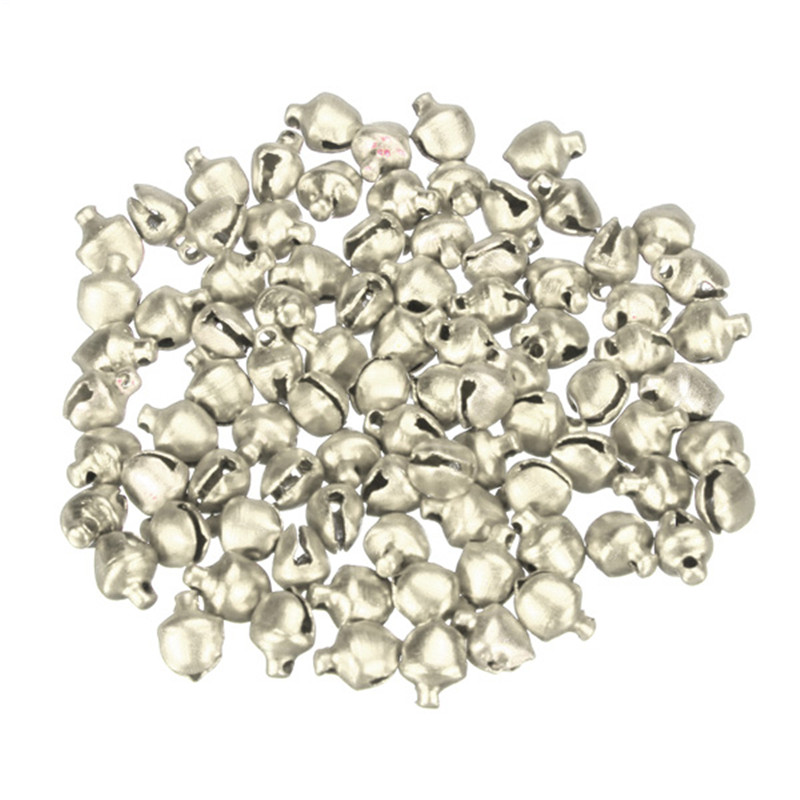 new arrival 200pcs/lot iron loose beads small jingle bells diy handmade crafts christmas colorful decoration pendants