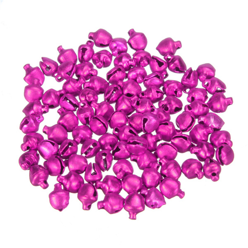 new arrival 200pcs/lot iron loose beads small jingle bells diy handmade crafts christmas colorful decoration pendants