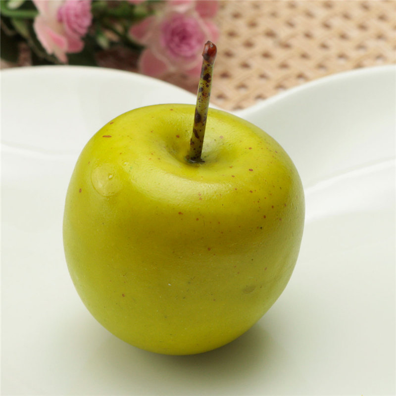 new arrival 6pcs home fake green mini apple foam artificial decorative fruit house party model kitchen decor