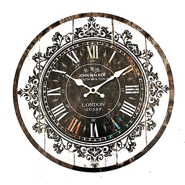 new arrival claasic noiseless design wall clock tracery vintage rustic shabby chic home office cafe bar decoration art