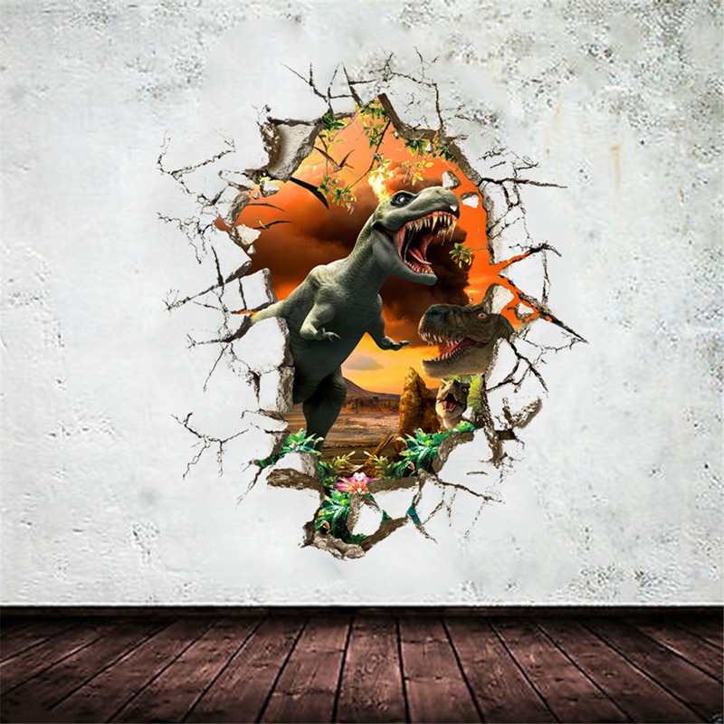 new arrival dinosaur jurassic park 3d wall sticker wallpaper kids room decor decal mural art 60x70cm new arrival dinosaur jurassic park 3d wall sticker wallpaper kids room decor decal mural art 60x70cm
