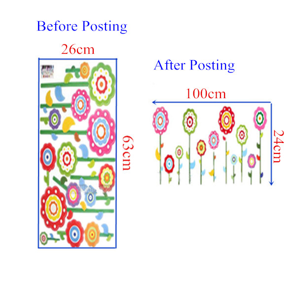 ! new arrival fashion design colorful wall sticker home decor decorative art decal mural vinyl flower wall decal kids bedroom