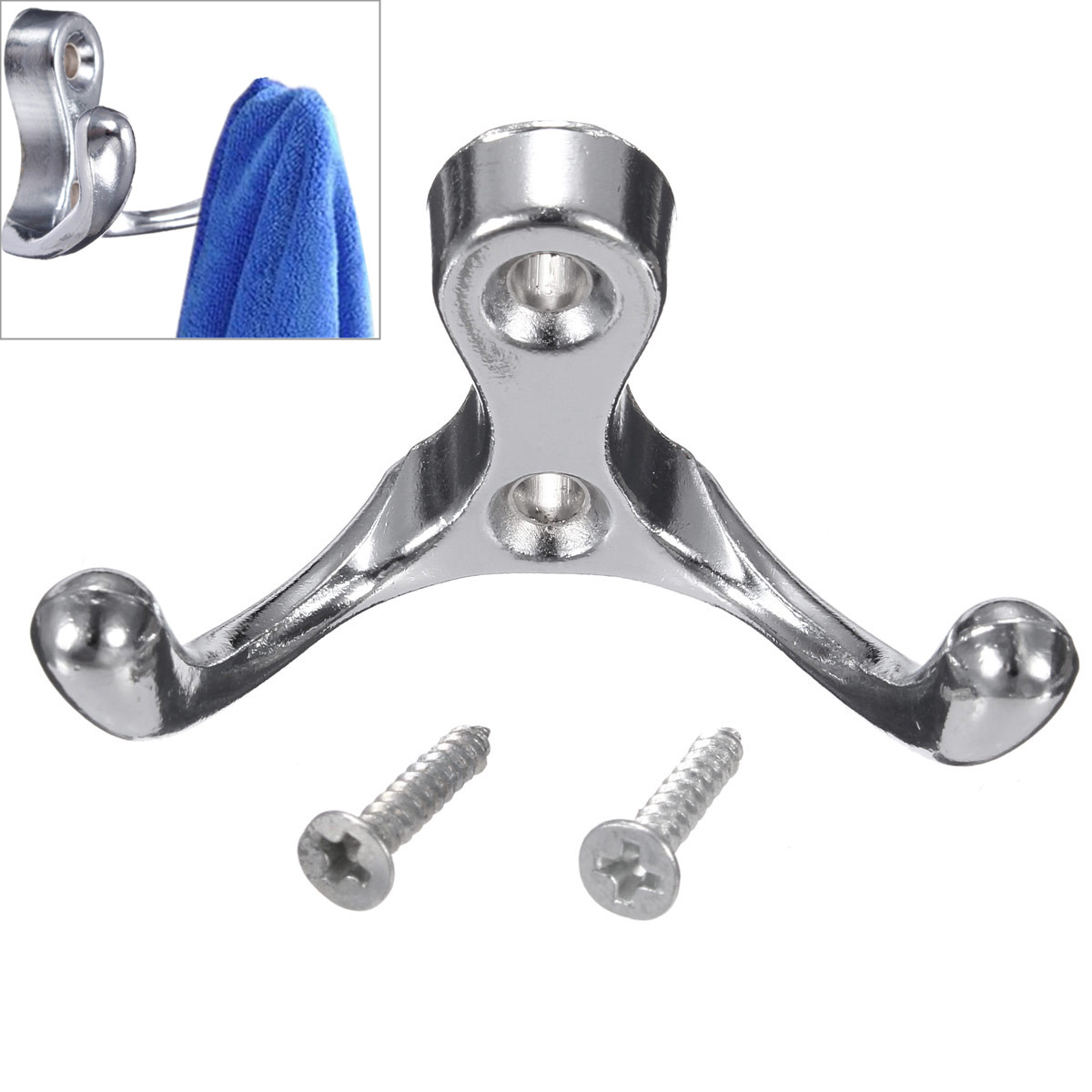new arrival super bright sturdy new zinc alloy door wall mount hooks towel clothes hat hanger bathroom kitchen