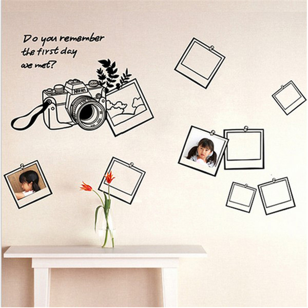 new arrival unique design funny memory hand drawn diy po wall removable wall sticker home decoration living room bedroom