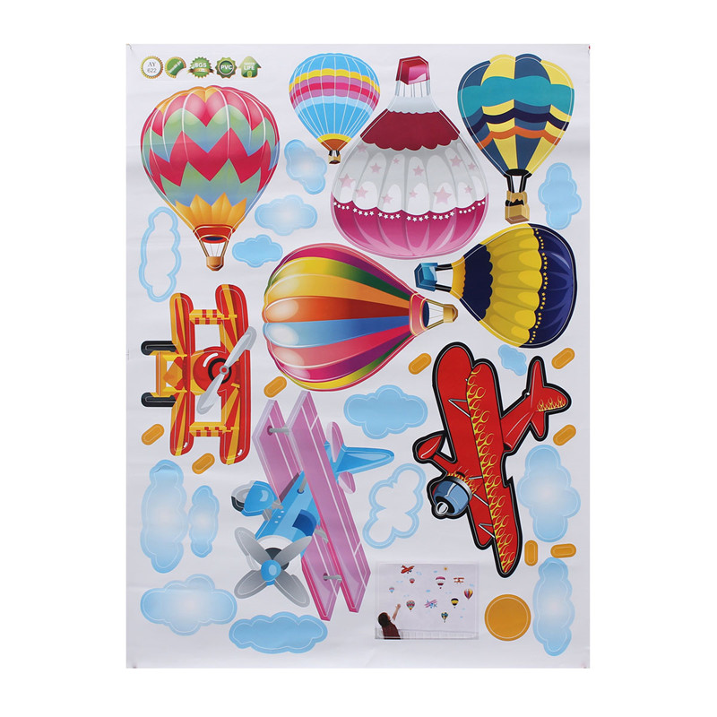 new arrvial!!! air balloons planes home decor kids children bedroom removable decal decoration wall poster stickers