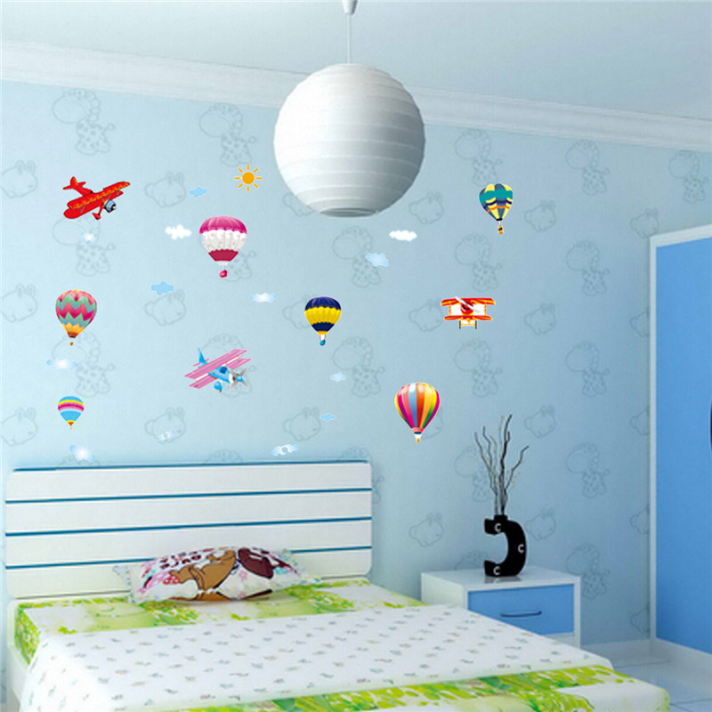 new arrvial!!! air balloons planes home decor kids children bedroom removable decal decoration wall poster stickers