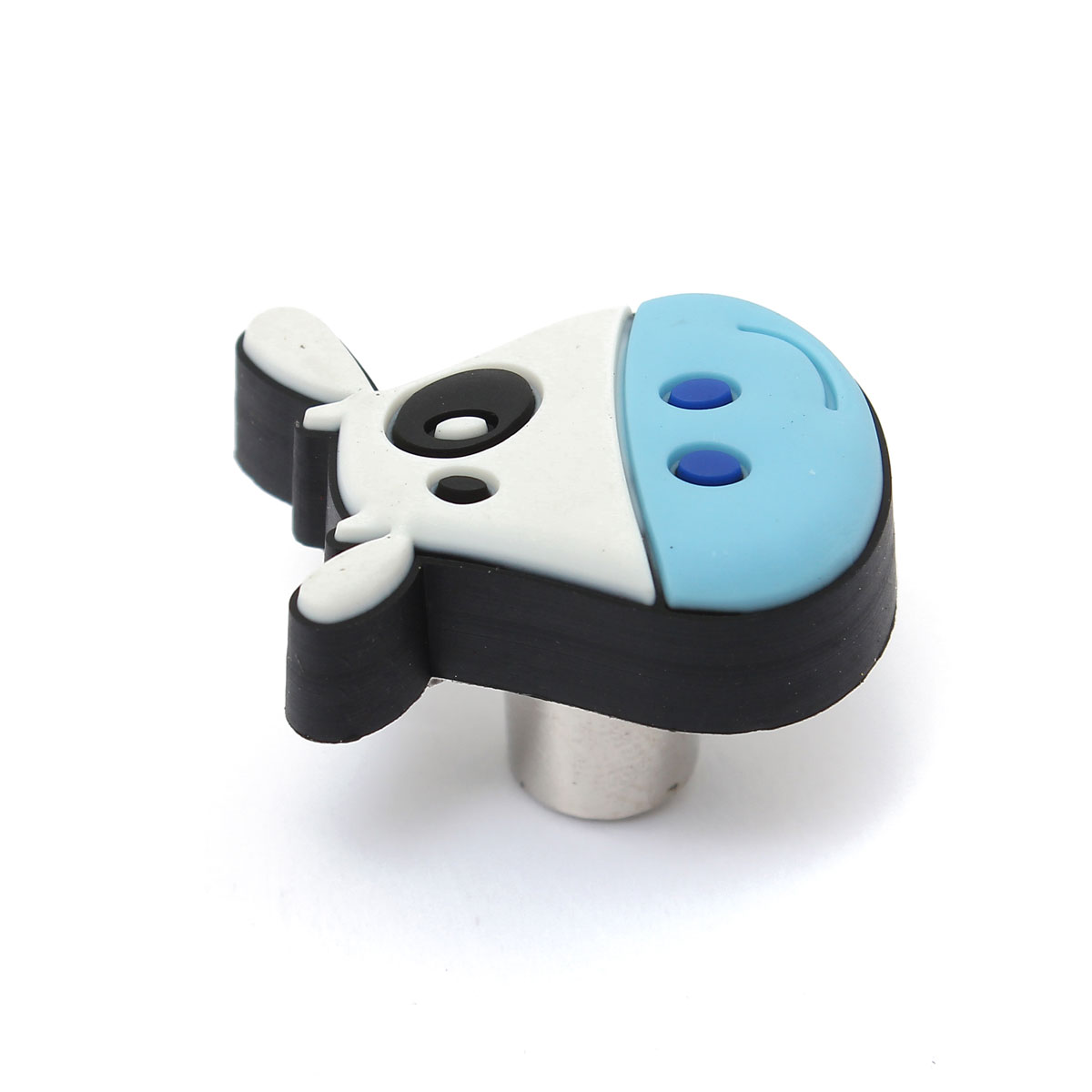 new cute cow white+blue cabinet cupboard home drawer pull handle knobs