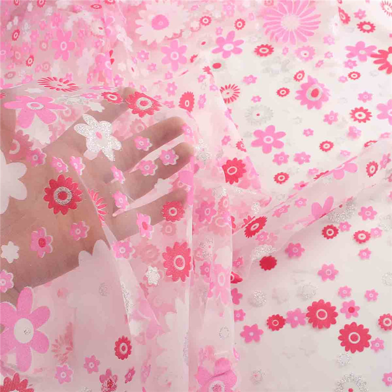 new design floral pattern voile pink curtain tulle door window curtain sheer voile curtain drape valance house decoration
