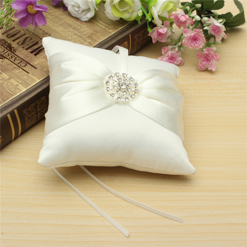 new fashion beautiful white satin bowknot diamante romantic wedding ring pillow wedding ring pillow cushion new fashion beautiful white satin bowknot diamante romantic wedding ring pillow wedding ring pillow cushion