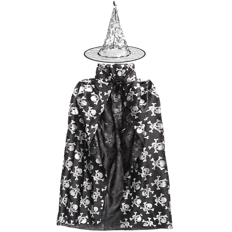 !! new fashion design children kids halloween wizard cloak witch dress fancy dress cosplay party costume decoration