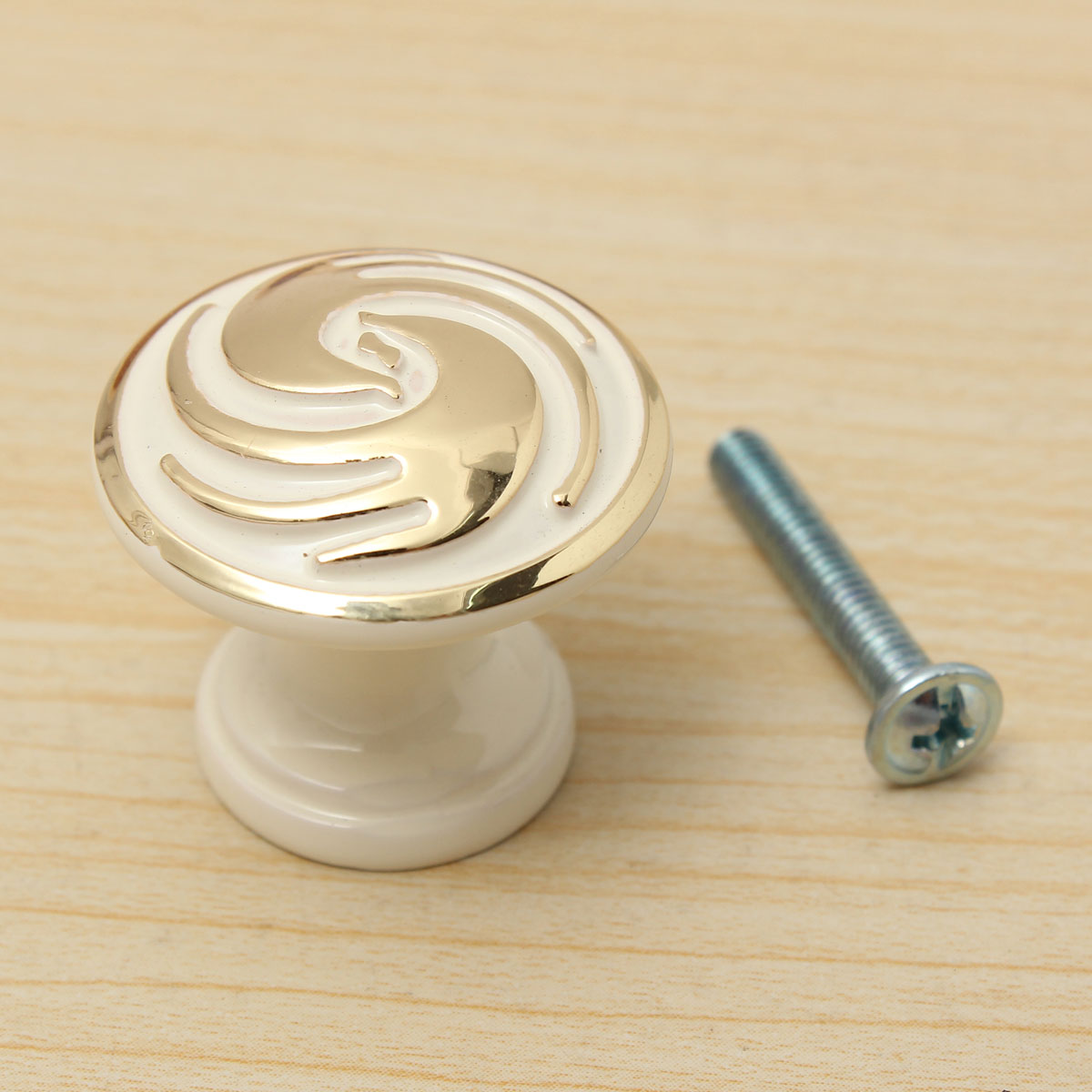 new fashion ivory white+gold cabinet cupboard home drawer pull handle knobs 30mm new fashion ivory white+gold cabinet cupboard home drawer pull handle knobs 30mm
