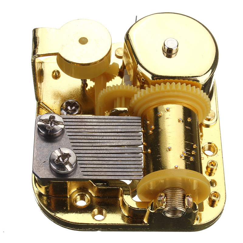 new high standard unique 18 notes diy mechanical musical box golden movement+screws +castle in the sky key great gift new high standard unique 18 notes diy mechanical musical box golden movement+screws +castle in the sky key great gift