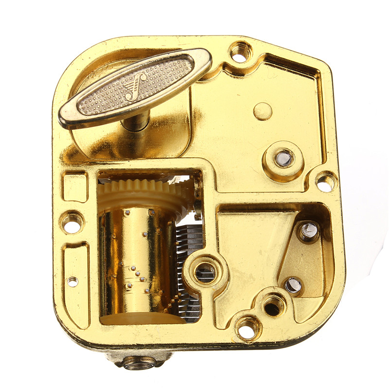 new high standard unique 18 notes diy mechanical musical box golden movement+screws +castle in the sky key great gift