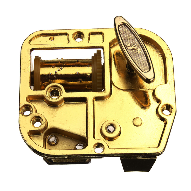 new high standard unique 18 notes diy mechanical musical box golden movement+screws +castle in the sky key great gift