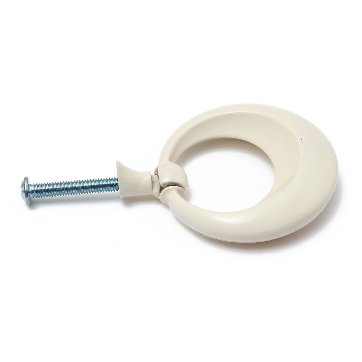 new ivory white cabinet cupboard drawer door ring pull handle knobs zinc alloy