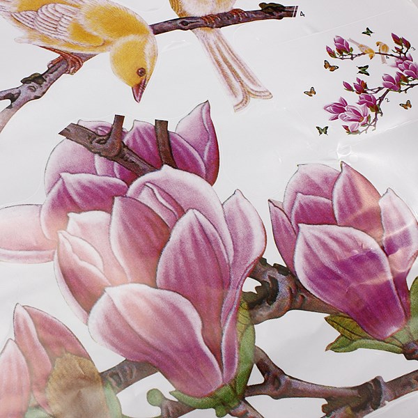 new magnolia flower tree &butterfly birds wall stickers poster home decoration art decal wallpaper removable stickers