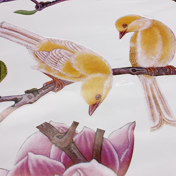 new magnolia flower tree &butterfly birds wall stickers poster home decoration art decal wallpaper removable stickers