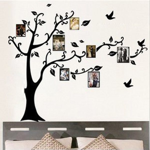 new po frame tree family picture wall stickers vinyl home decor decals art decal wallpaper