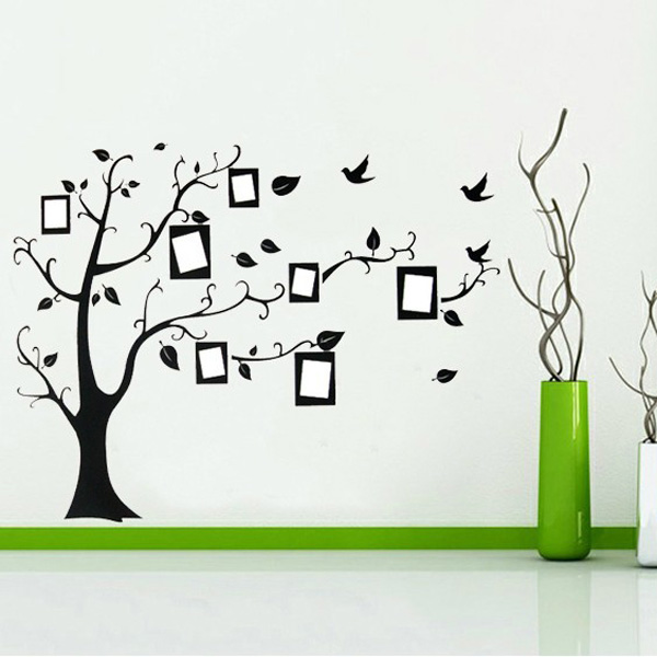 new po frame tree family picture wall stickers vinyl home decor decals art decal wallpaper