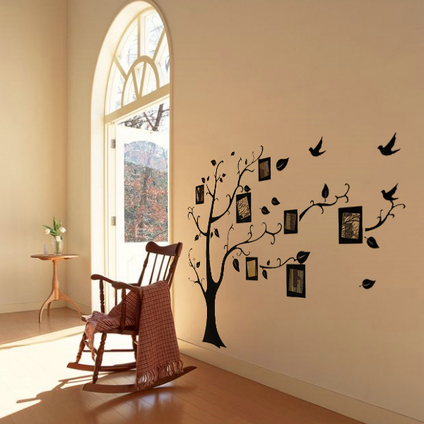 new po frame tree family picture wall stickers vinyl home decor decals art decal wallpaper
