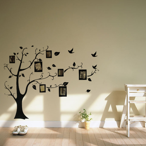 new po frame tree family picture wall stickers vinyl home decor decals art decal wallpaper