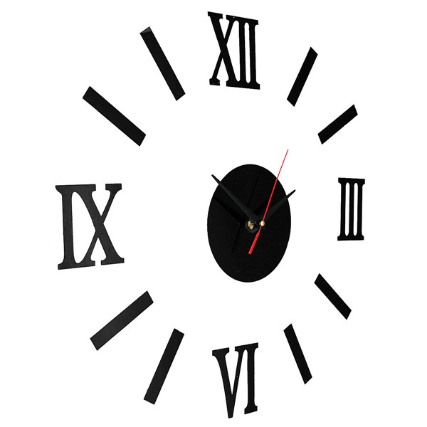 new stylish diy roman digital personalized acrylic wall clocks art modern living room special offer black colour clock watch big