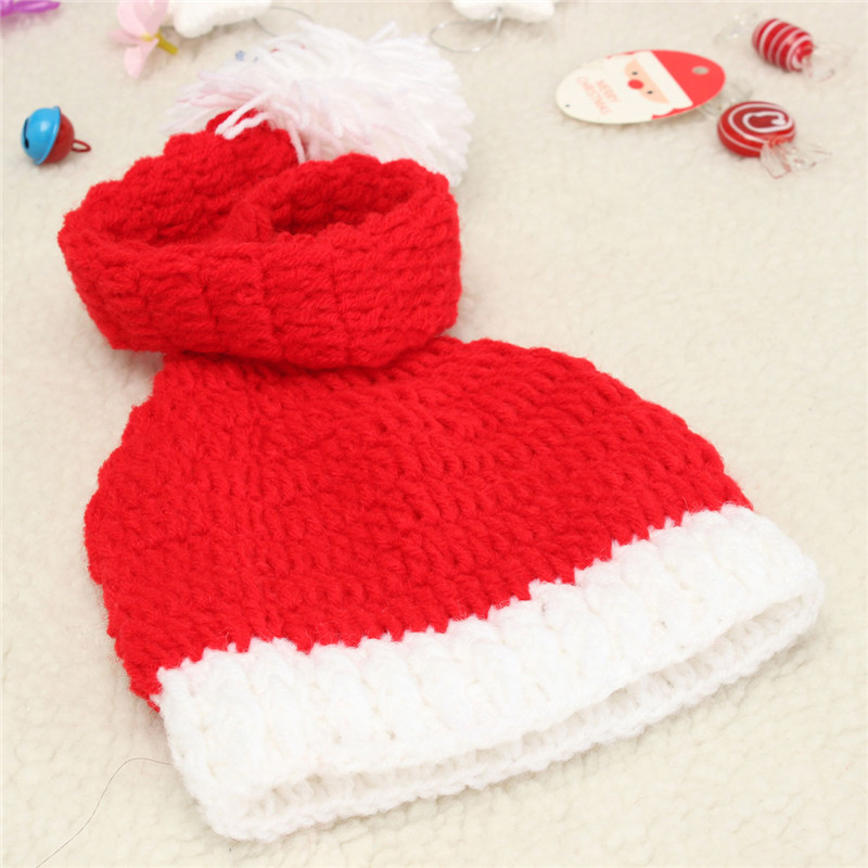 new stylish fashion design baby christmas crochet knit hat pography costume po prop santa claus christmas hat