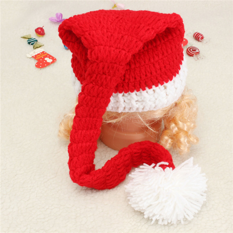 new stylish fashion design baby christmas crochet knit hat pography costume po prop santa claus christmas hat
