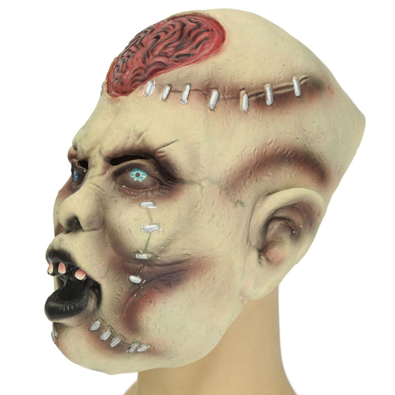 !! new stylish halloween costume mask scaring skeleton adult head latex horror headgear rubber full face mask