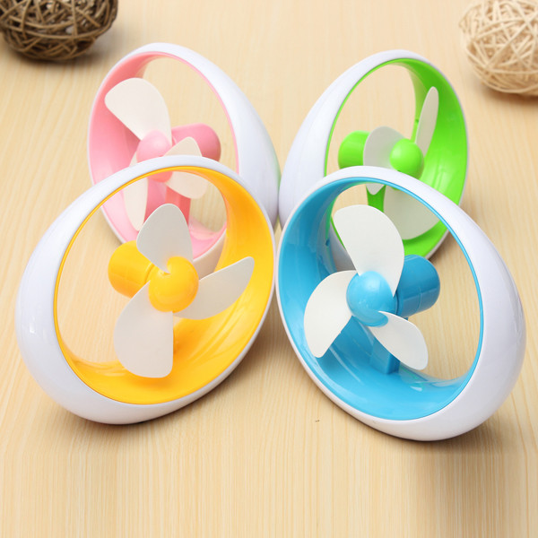 new stylish mini portable usb or battery powered soft fan blade desktop cooling fan for summer gift