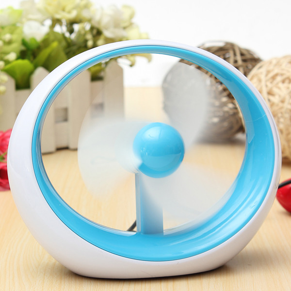 new stylish mini portable usb or battery powered soft fan blade desktop cooling fan for summer gift