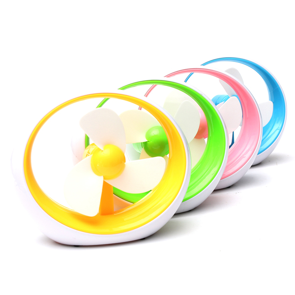 new stylish mini portable usb or battery powered soft fan blade desktop cooling fan for summer gift